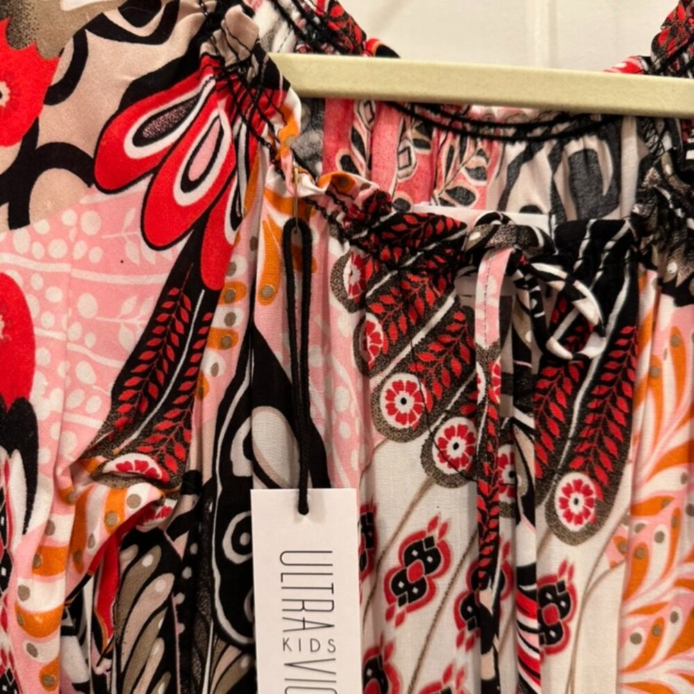 size 6 ULTRAVIOLET KIDS brand new boho print maxi dress - NWT